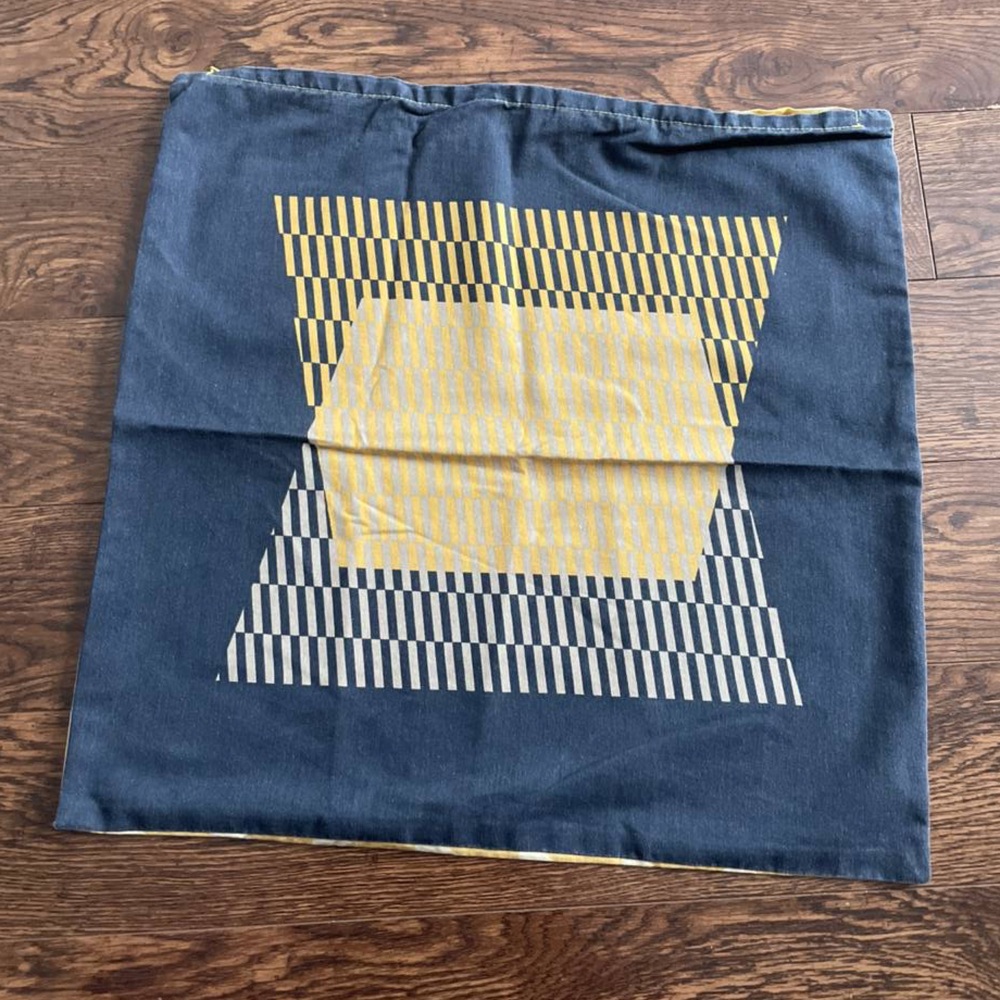 IKEA Klippört Pillow Cover in Yellow and Gray